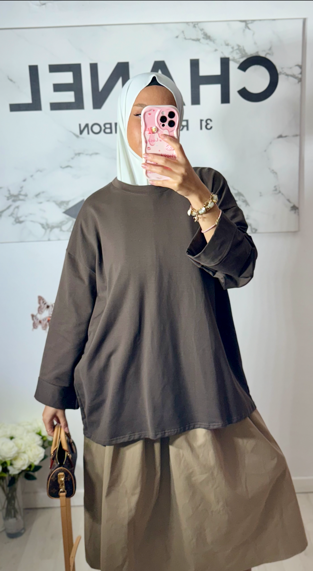 T-shirt Oversize Marron