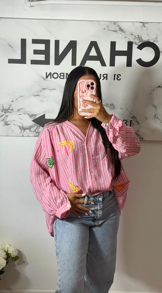 Chemise rose PALM