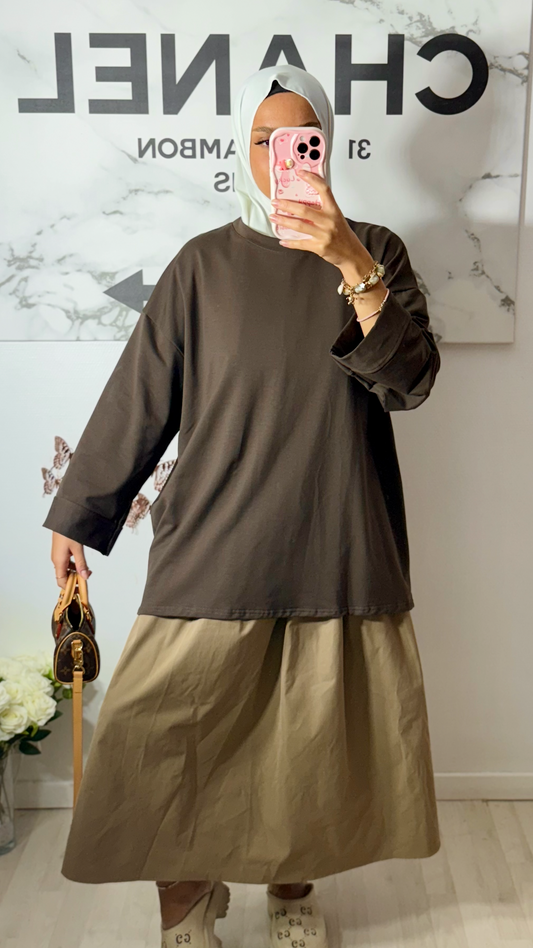 T-shirt Oversize Marron
