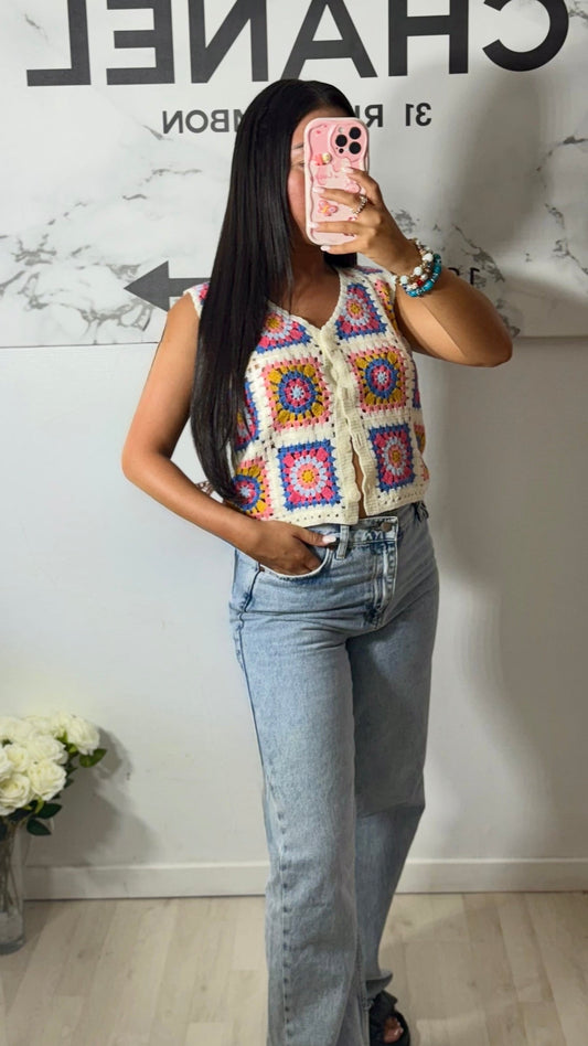 Haut tricot avec boutons