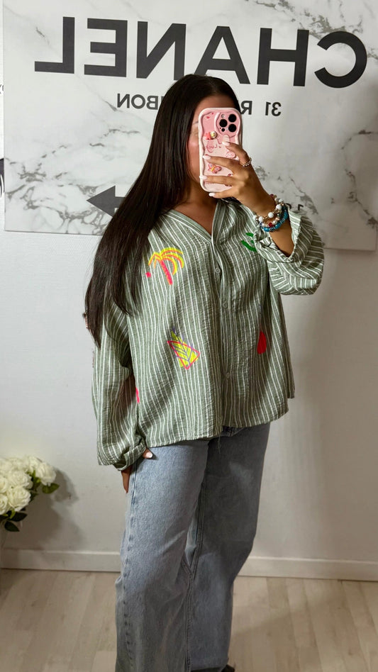Chemise vert PALM